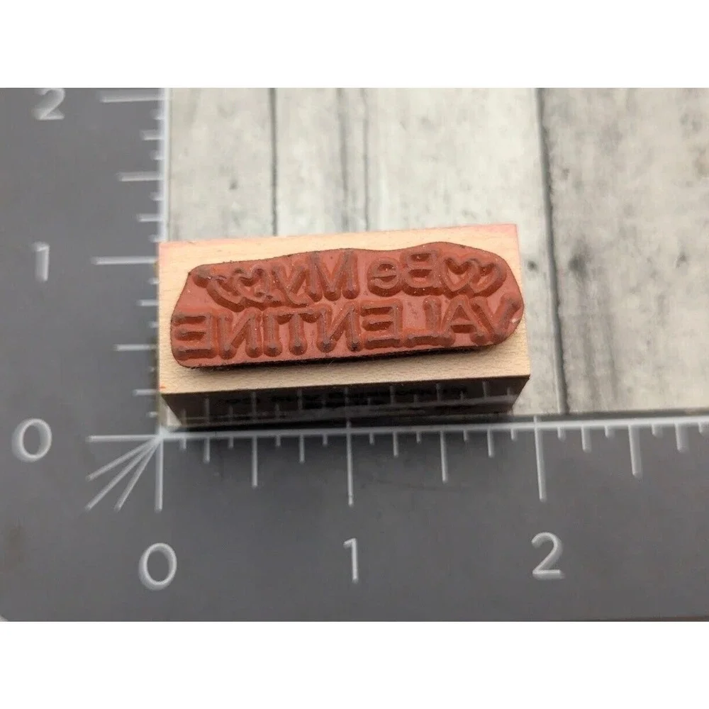 Embossing Arts Be My Valentine 498A 1989 Rubber Stamp Wood #H115